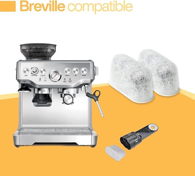 Pack of 12 Replacement Charcoal Water Filters for Keurig and Breville BWF100 Coffee Machines - Keurig 2.0 1.0 and Breville BWF100 Compatible Filters Fit Both Newer & Older Models Coffee Makers