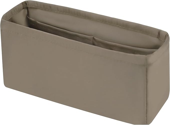 Purse Handbag Silky Organizer Insert Keep Bag Shape Fits Chanel Classic Flap CF Mini Square 17/20/Small/Medium/Jumbo/Maxi Bags, Luxury Handbag Tote Sturdy(CF Maxi 33,Cris tourterelle)