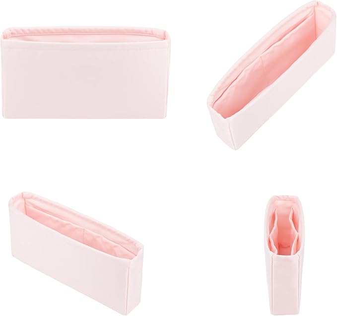 Classic Flap Bag Organizer Insert, Purse Organizer Insert Compatible with Chanel Classic Flap Small, Lightweight Purse Divider with Pockets (Rose Sakure, CF Small)