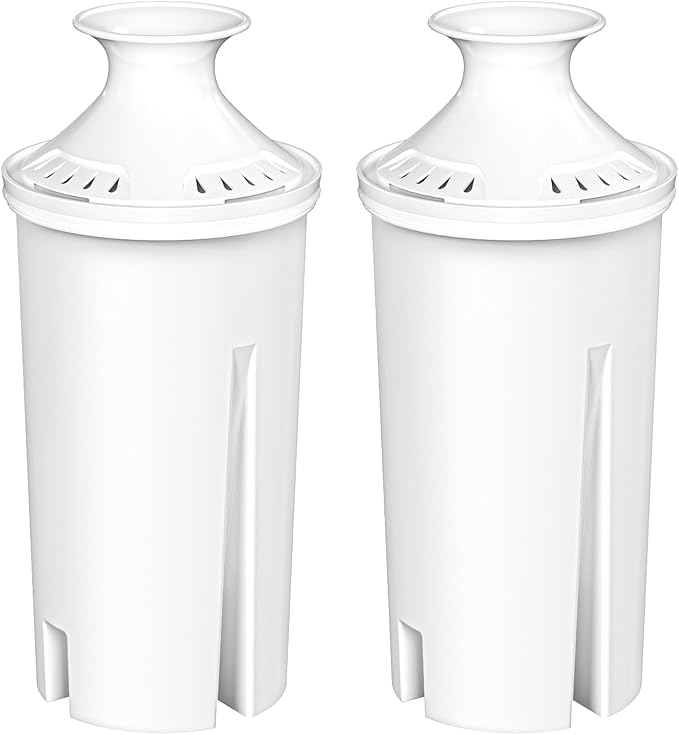 Fil-Fresh NSF 53 & 42 Certified Water Filter Replacement for Brita® Pitchers and Dispensers, Replaces Brita® Classic OB03, 35557, Mavea® 107007, Reduce Cadmium, Mercury, Copper, BPA free, 2-Pack