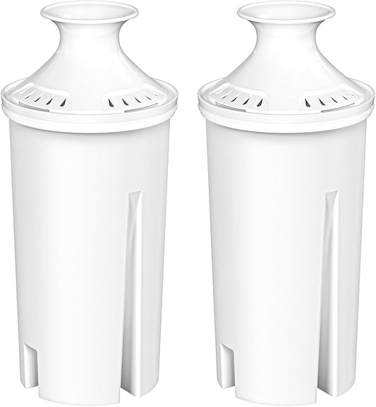 Fil-Fresh NSF 53 & 42 Certified Water Filter Replacement for Brita® Pitchers and Dispensers, Replaces Brita® Classic OB03, 35557, Mavea® 107007, Reduce Cadmium, Mercury, Copper, BPA free, 2-Pack
