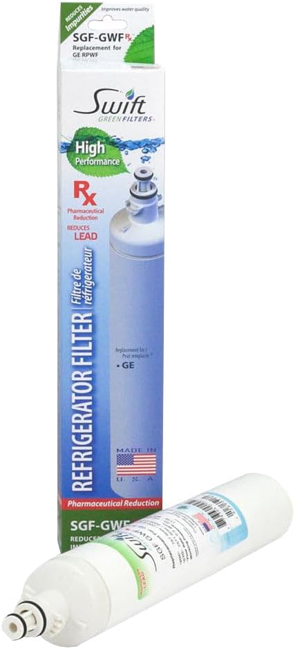 Swift Green Filters SGF-GWF Rx Compatible Refrigerator Water Filter for GWF, RPWF(Does not Fit in RPWFE), WSG-4,PFE29P, Made in USA (6 Pack)