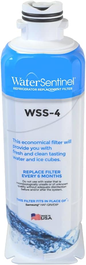 WaterSentinel WSS-4 Refrigerator Water Filter Replacement for Drinking Water Filtration, Fits Samsung HAF-QIN/EXP, HAF-QIN, HAF-QINS, DA97-17376B, DA97-08006C