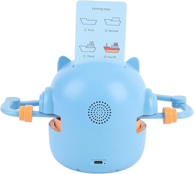 Drawing Robot for Kids, Interactive Educational Drawing Robot, Painting Learning Machine with 2 Pens 100 Sheets Cards, Christmas Birthday Present for Kids 5 6 7 8 9