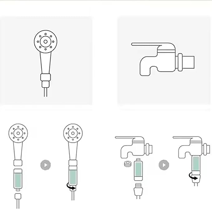 Vitamin C Shower Filter Shower Aromatherapy Bathroom Accessories for Hard Water Filter Remove Chlorine Fluoride Heavy Metals Improves Skin Condition Protects Hair Lemon