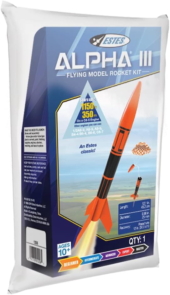 Estes Alpha III,Orange, Black