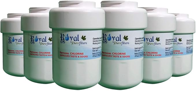 Royal Pure Filters Refrigerator Water Filter Replacement For GE MWF, WF287, EFF-6013A,46-9905,46-9991 Made in USA (6 Pack)