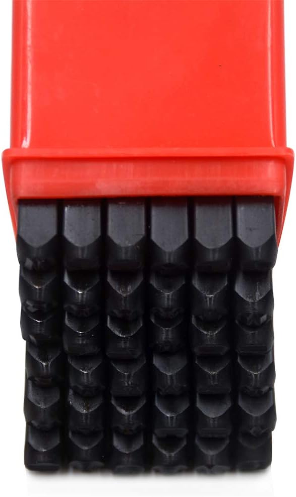 Oudtinx Number and Letter Stamp Set (36 Piece Punch Set/A-Z & 0-9) Hardened Steel for Metal Wood, Leather- 1/4" (6mm)