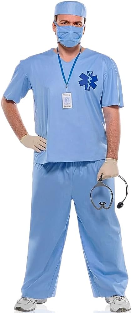 Doctor MD Costume Set - Standard Size - Includes Shirt, Pants, Cap, Mask, & Lanyard - Perfect Outfit for Any Formal Parties, Cosplays, Halloween Costumes, Dress ups and other Themed Events