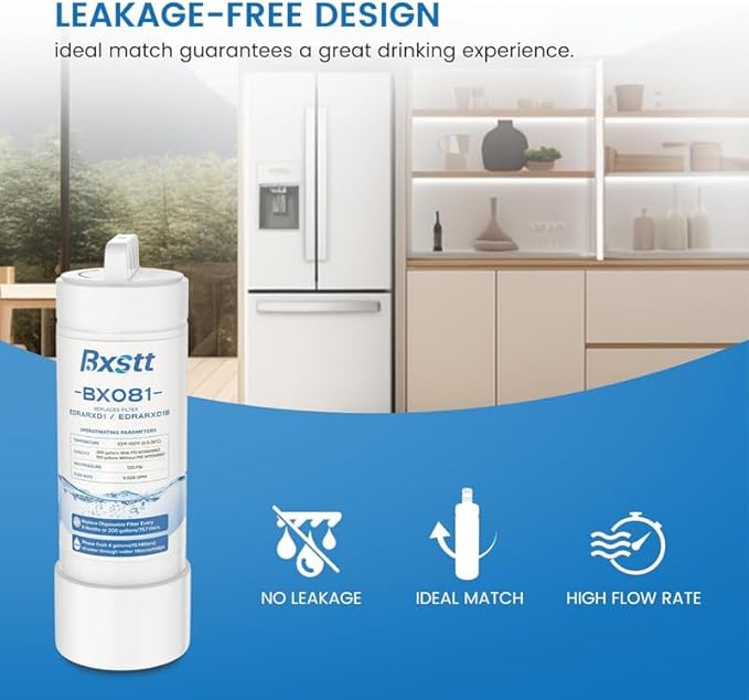 EDRARXD1 Water Filter Replacement, Compatible with Whirlpool EDRARXD1, Everydrop Filter A, EDRARXD1B,Pack of 2