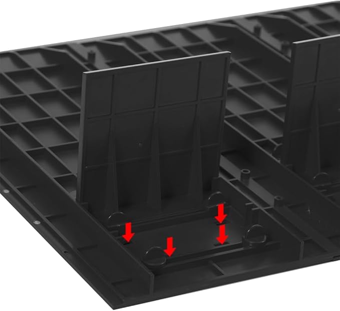Foldable RC Jump Ramp, Takeoff Board Stunt Set for 1/12 1/14 1/16 1/18 1/24 Remote Control Cars, High-Strength Quick Assembly Foldable RC Jumping Ramp (Black)