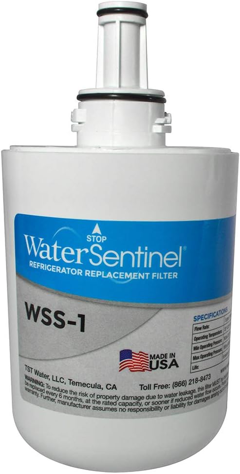 WaterSentinel WSS-1 Refrigerator Replacement Filter: Fits Samsung HAF-CU1 Filters (3-Pack),Blue , White