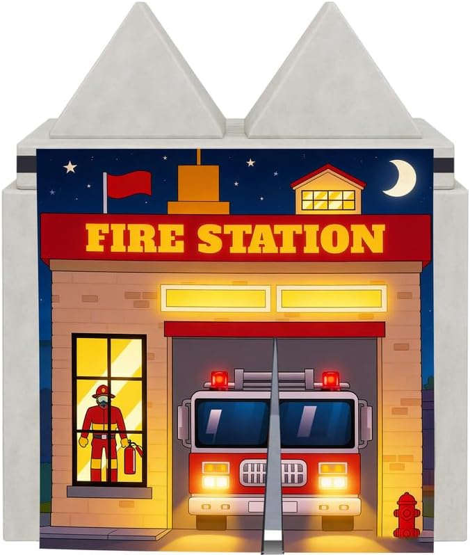 Play Couch Panels – Fire Station Theme Foam Modular Sofa Panels with Adjustable， Soft Couch Accessories for Creative Arrangements， 33.5×37in
