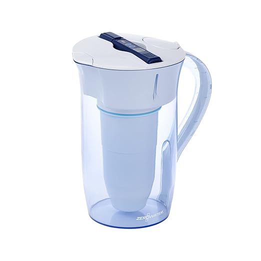 ZeroWater 10-Cup Ready-Pour 5-Stage Water Filter Pitcher 0 TDS & 22-Cup Ready-Read 5-Stage Water Filter Dispenser with Instant Read Out - 0 TDS IAPMO Certified to Reduce Lead, Chromium