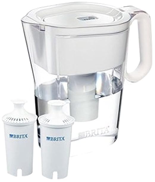 Brita Wave 10 Cup Water Pitcher Plus 2 Advance Filters, Assorted Colors (Clear)