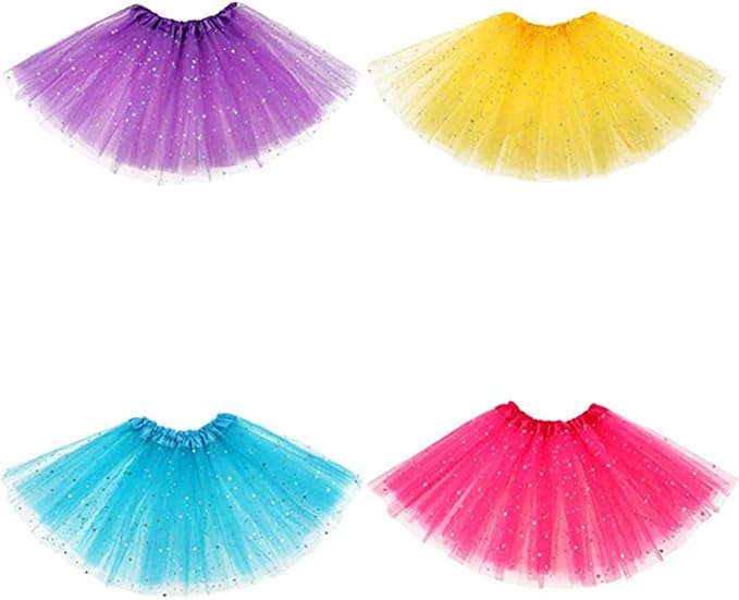 10Pcs Princess Dress up Tutu Crown Accessories Tiara Ballet Tutu Skirt for Girls Costume Party Favors