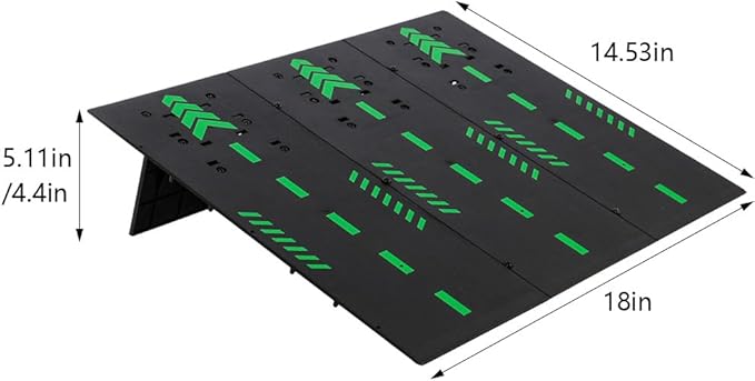 RC Truck Car Ramps for Jumping-Portable, for 1/14 1/16 1/18 1/24 1/30 & Micro Mini Remote Control Car Jumping and Flying Exercises (Black)