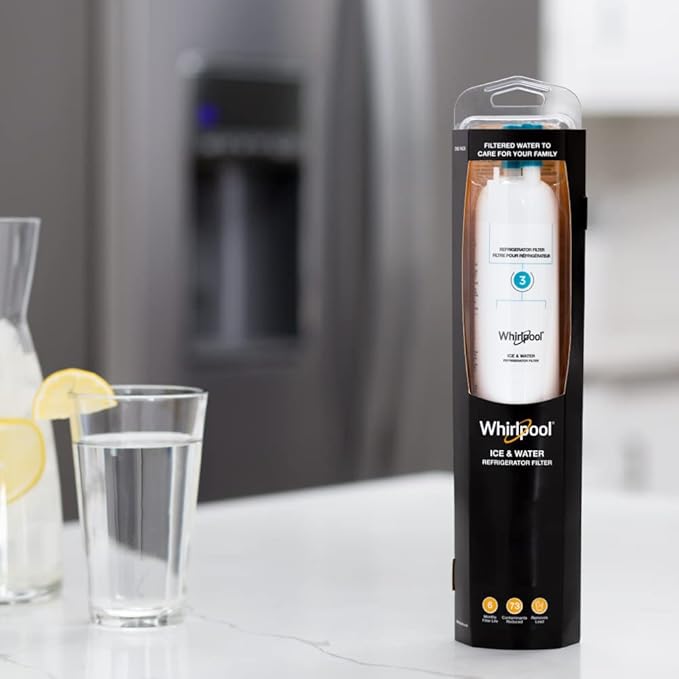 Whirlpool® Refrigerator Ice and Water Filter 3 - WHR3RXD1, Single-Pack, Aqua