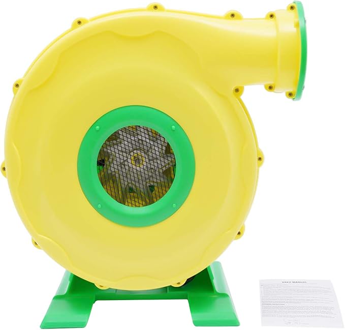 Bounce House Blower, 1100W 1.5HP Air Blower Commercial Electric Blower for Inflatable 3250rpm IP24 Low Noise Portable Fan Pumpfor Water Slide Jumper Bouncy Castle