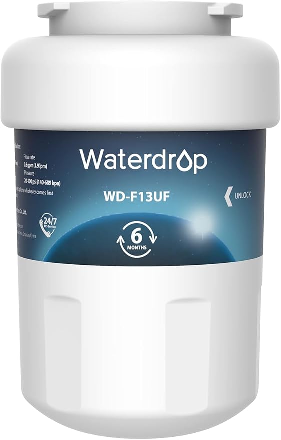 Waterdrop Ultra-Filtration Refrigerator Water Filter, Replacement for GE® SmartWater® MWF®, MWFINT, MWFP, MWFA, GWF, HDX FMG-1, GSE25GSHECSS