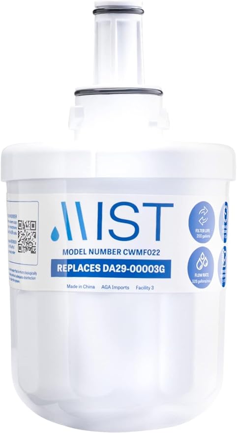 Mist DA29-00003G Refrigerator Water Filter Replacement for Samsung DA29-00003F, HAFCU1, Aqua-Pure Plus, Kenmore HAFIN1 – NSF 42 & 372 Certified – 1 Pack