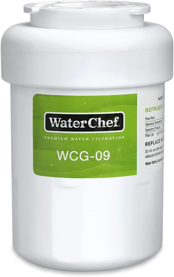 WaterChef MWF Refrigerator Water Filter Replacement for GE MWF, GWF, MWFA, GWFA, GW06, Hotpoint HWF, HWFA, NSF/ANSI Certified, WCG-09