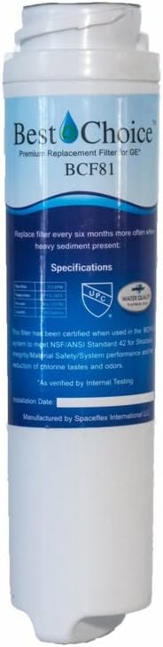 Best Choice Water Filters BCF81 Certified NSF42 Refrigerator Replacement Cartridge Compatible With GE GSWF SmartWater, Kenmore 46-9914, 469914, 9914