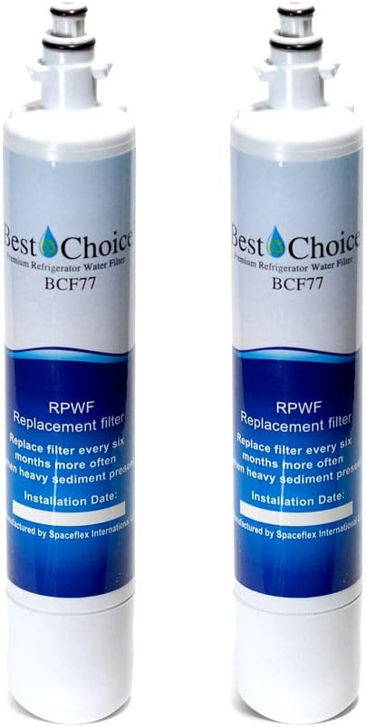 Best Choice Water Filters Compatible With GE RPWF Certified Refrigerator Replacement Cartridge 2-Pack (Does not fit RPWFE)