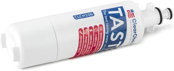 Clear Choice Taste Filter Replacement for LG LT700P ADQ36006101-S Filter Compatible with EFF-6032A WF700 WFC2401 WLF-01 Refrigerator Water Filter, NSF/ANSI 42, Box of 2, Made in the USA