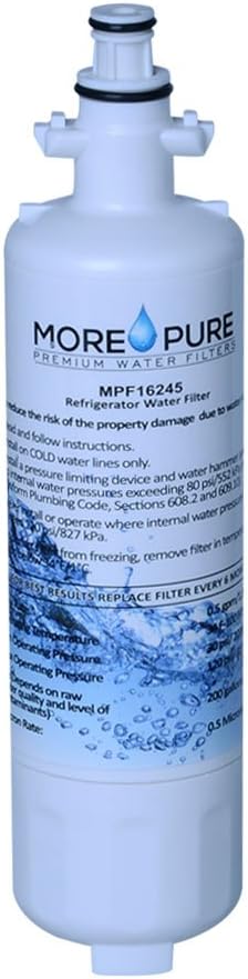 MPF16245 Refrigerator Water Filter Compatible with LG LT700P, Kenmore Elite 46-9690