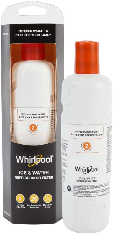 Whirlpool® WHR2RXD1 Ice, Orange Refrigerator Water Filter 2-WHR2RXD1, Single-Pack