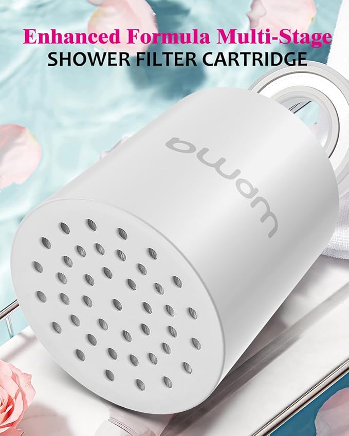 Enhanced Formula Multi-Stage Shower Filter Cartridge,Universal replacement filter cartridge, Remove Chlorine Heavy Metals and Other Sediments, Reduces Dry Itchy Skin, Dandruff.Pack of 1