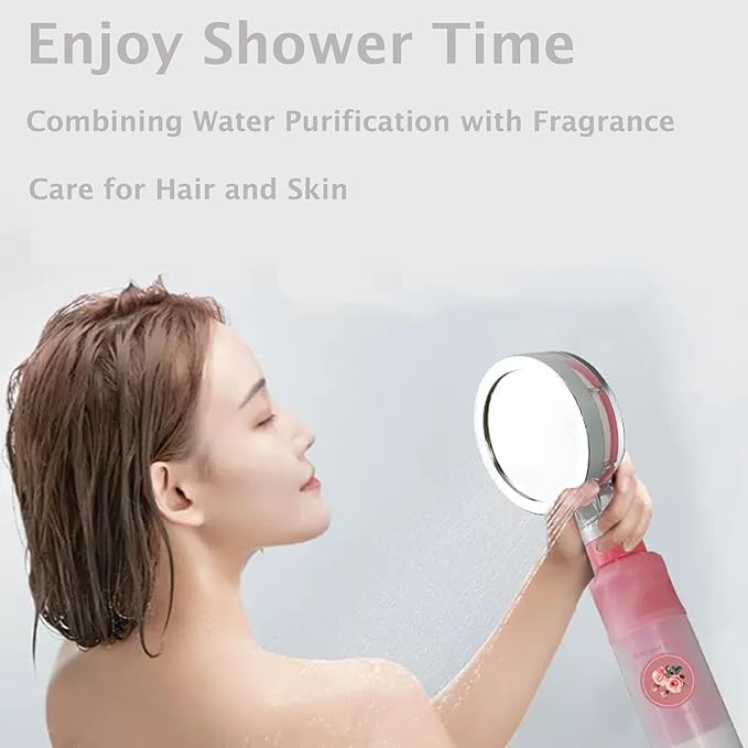 Shower Filter for Hard Water Filter Vitamin C Shower Aromatherapy Replacement Cartridge Bathroom Accessories Remove Chlorine Fluoride Heavy Metals Improves Skin Condition Protects Hair Lemon Scent