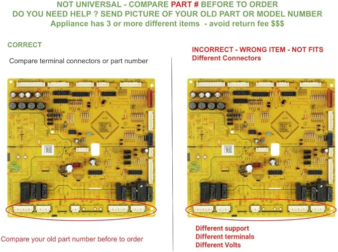 DA94-02663D CKD02663DX compatible with Samsung Refrigerator Control Board Assembly fits old number DA94-02663D