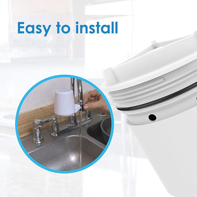 Waterdrop FM-15A Faucet Water Filter, Replacement for Culligan® FM-15RA Water Filter, Culligan® FM-15A Filtration System, White Finish, 3 Pack
