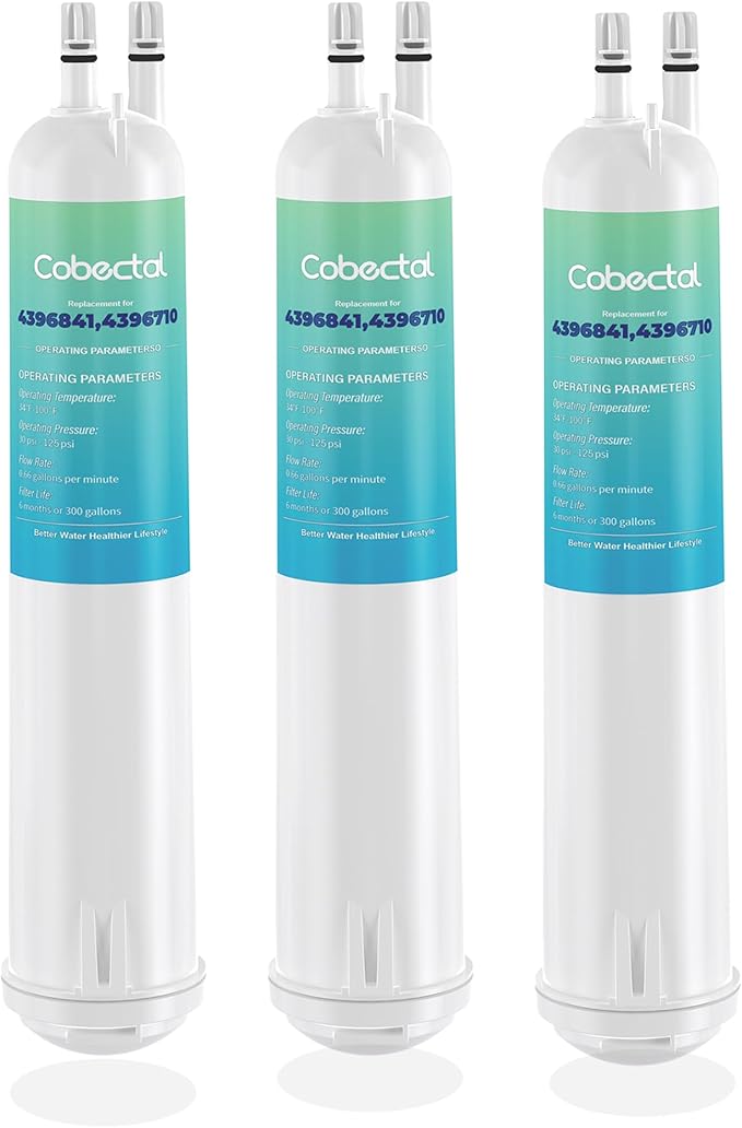 4396841 edr3rxd1 Water Filter Replacement for whirlpool water filter, Compatible with Everydrop Filter 3,kenmore 9030, 460-9083, 9083, 4396841, 4396710,3pack, Cobectal