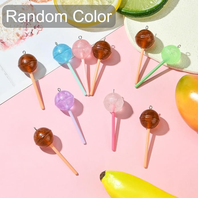 5-10Pcs Luminous Translucent Resin Charms Pendants for Jewelry Making, Round Dinosaur Heart Star lollipop Shape Glow in the Dark Charms for Bracelets Necklaces Earrings Keychains Crafting