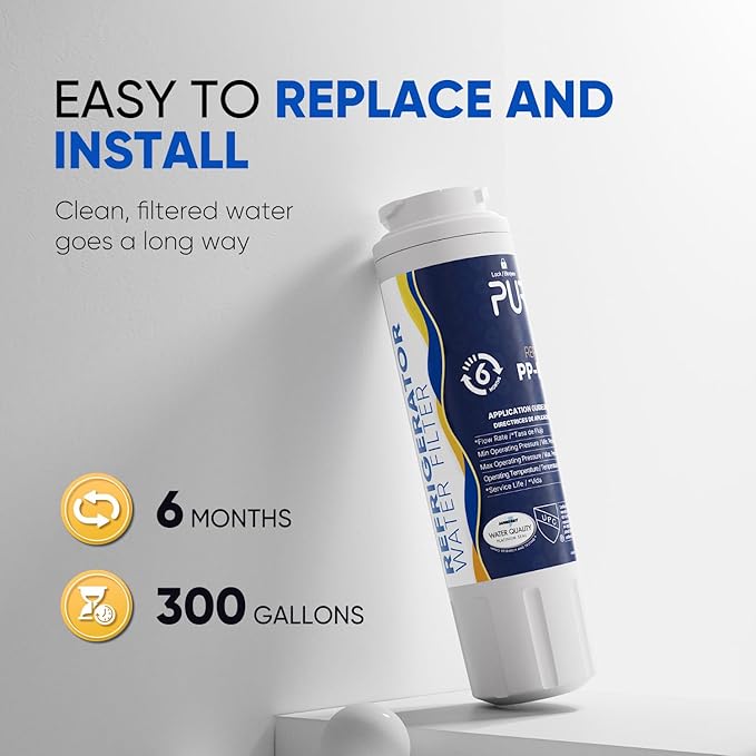 PUREPLUS UKF8001 NSF/ANSI 401, 53, 42 & NSF P473 Certified Replacement for Maytag UKF8001P, EDR4RXD1, Everydrop Filter 4, PUR 4396395, UKF8001AXX-200, UKF8001AXX-750 Refrigerator Water Filter, 3Pack