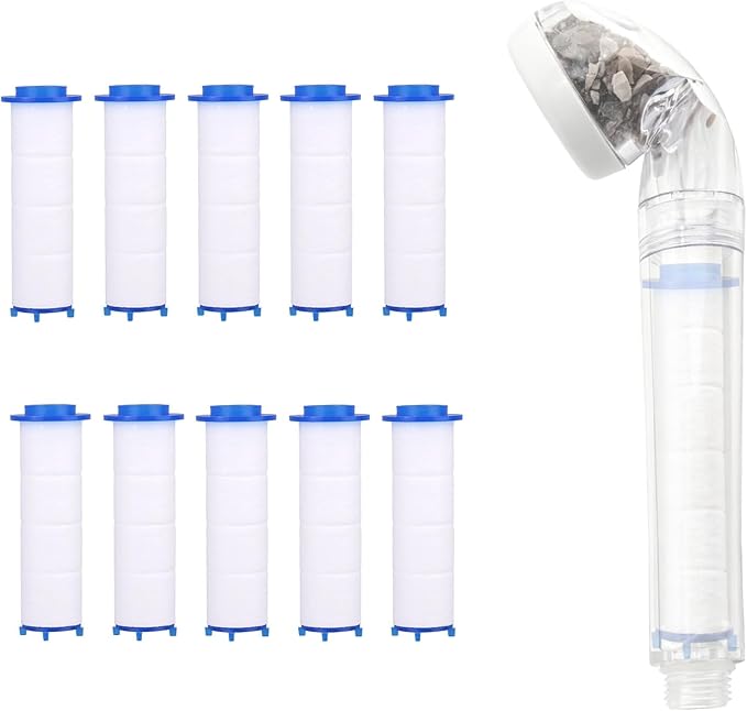 10pcs Shower Head Filter for Drivese, Turbo Shower Head Filters Replacement Water Cartridge Filter Core for Drivese Handheld Showerhead