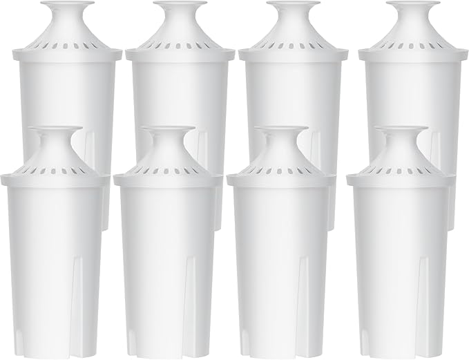 Overbest 7006 Pitcher Water Filter, Replacement for Brita® Filter, Brita® Pitchers and Dispensers, Classic 35557, OB03, Mavea® 107007, and More, NSF Certified, 8 Pack