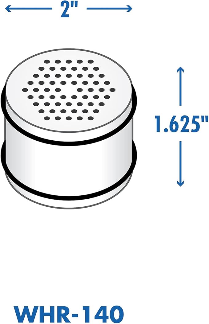 Culligan® Official Shower Filter Replacement WHR-140 Cartridge for Culligan Water Shower Filter Systems WHR-140, WSH-C125, ISH-100, HSH-C135, (Pack of 2)