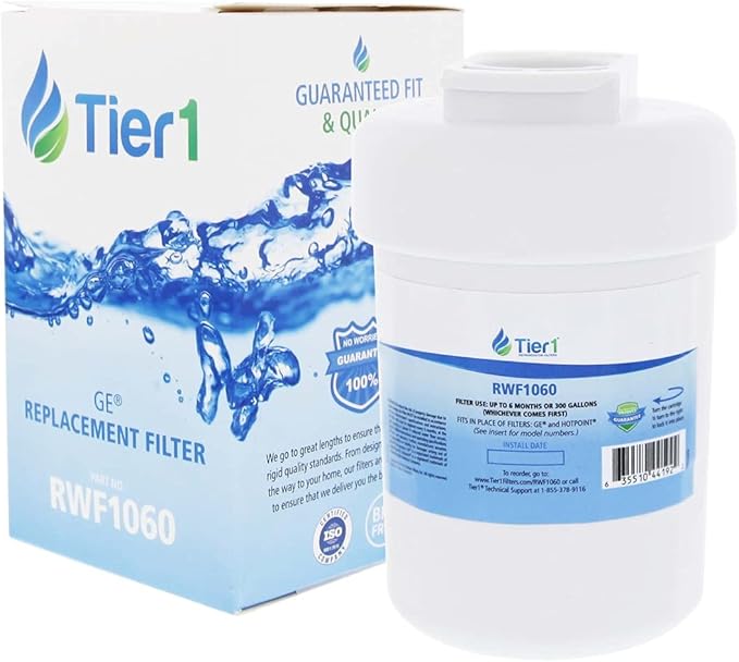 Tier1 Refrigerator Water & Air Filter Combo | Replacement for GE SmartWater MWFP, MWFA, GWF, GWFA, HWF, Kenmore 9991, 46-9991, 469991, WSG-1, WFC1201, ODORFILTER, Fridge Filter