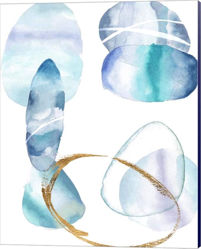 Stacking Rocks by Melissa Wang, Canvas Art Set of 4, 12 X 15 Inches Each, Abstract Art