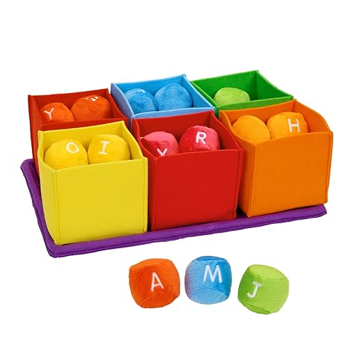 ABC Sorting Balls with Boxes - 26 Plush Balls and 6 Soft Boxes
