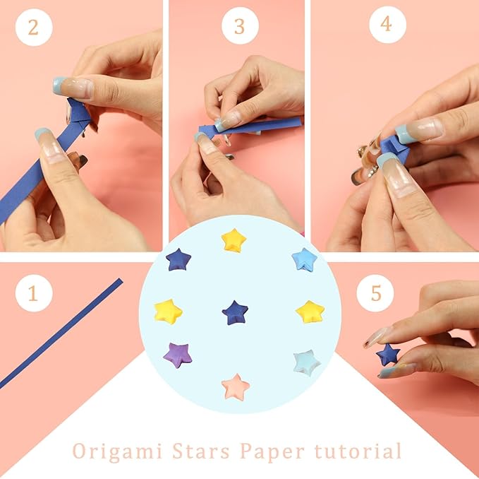 1512 Sheets Origami Star Paper Strips 27 Assortment Color Paper Star Strips Lucky Wish Double Sided Origami Paper Stars Solid Color Diy Hand Art Crafts For Children And Adults