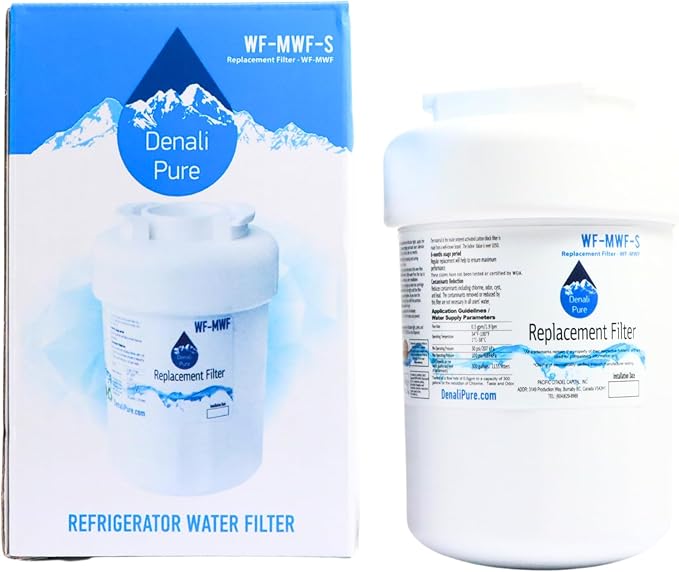 Replacement for General Electric GSH25JFRFBB Refrigerator Water Filter - Compatible with General Electric MWF, MWFP Fridge Water Filter Cartridge