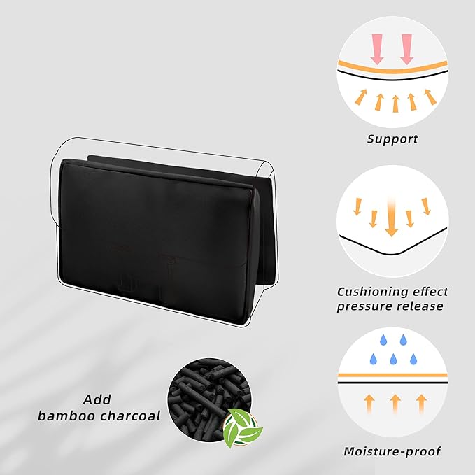 DGAZ Purse Pillow Shaper Insert for Hermes Constance 19/New19/24/New24 Bags, Silky Pillow Shaper for Luxury Handbags(Black,newC19)