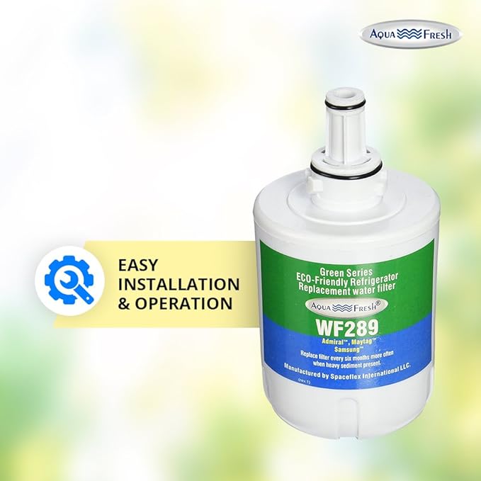 Aqua Fresh WF289 DA29-00003G Refrigerator Water Filter, Replacement for Samsung DA29-00003G, DA29-00003B, DA29-00003A, HAFCU1 (1 Pack)