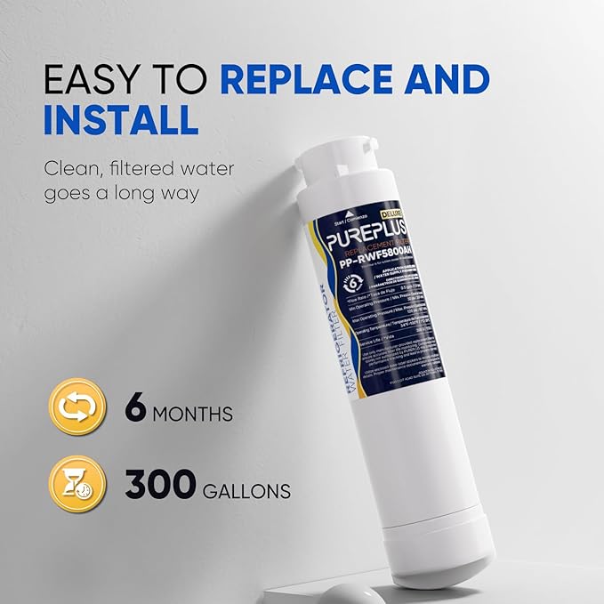 PUREPLUS Refrigerator Water Filter, Compatible with Frigidaire EPTWFU01, EWF02, Pure Source Ultra II, 3Pack