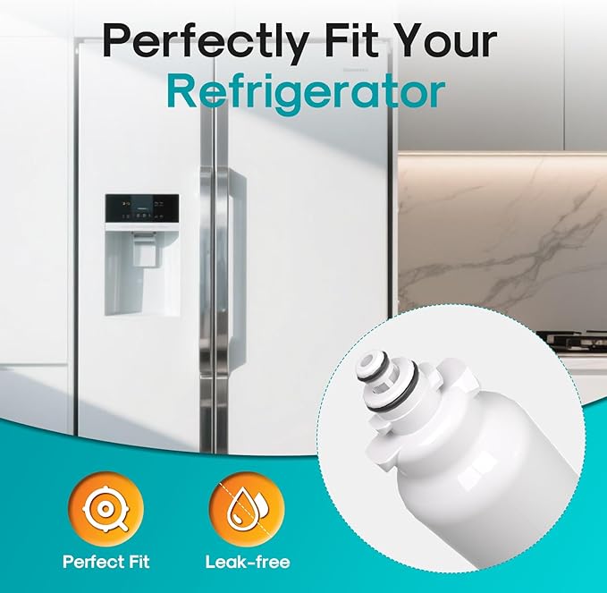 ICEPURE PRO ADQ73613401 NSF401&473&53&42 Certified Refrigerator Water Filter Compatible with LG LT800P, LT800PC, Kenmore 9490, ADQ736134 ADQ73613402 ADQ75795104 LSXS26326S LMXC23746S LMXC23746D, 3PACK